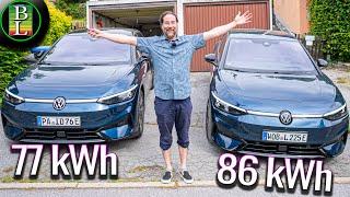 VW Id.7 Consumption Comparison - Pro (77kWh) vs ProS (86kWh)