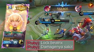 MUSUH KERAS KAYA BATU MASIH BISA SAVAGE! BUILD RAHASIA TOP GLOBAL BEATRIX