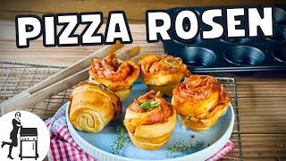 Pizza Rosen | Die Frau am Grill