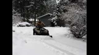 snow plow on suzuki king quad