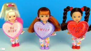 Learn English Barbie Shelly Kelly club Dolls 3 Little Cute Girls Unboxing Play dolls and Toys