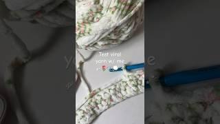 Test viral yarn w/me ! #desk #crochetpatterns #crochetpatterns #howtocrochet #aesthetic #crochet