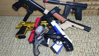 Toy Gold Pistols - Bead Throwing Weapons - Realistic Guns Tec-9 - Revolver & Bb Guns Desert Eagle