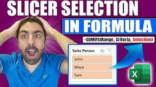 How to Apply Slicer Selection  to Formulas in ms Excel