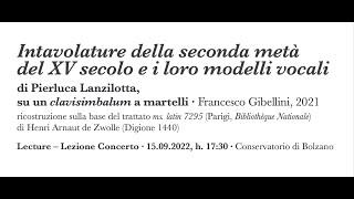 XVI Premio Delle Arti - Intavolature della seconda metàdel XV secolo e i loro modelli vocali