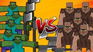 20 Killer Zombies vs 20 Killer Villager || Minecraft Mobs Battle