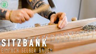 So baust du dir eine BANK aus MASSIVHOLZ! | Sitzbank selber bauen #2 |Jonas Winkler