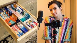 ASMR | Stocking my Guest Bathroom to be Super Extra - Organizing & Sorting [LONG]