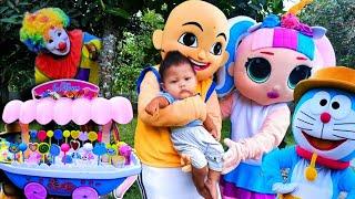 Drama Badut Lucu Upin Nangis Kejer Bayinya di Cuuri Badut Nakal Badut LOL Doraemon Jagain Bayi Lucu