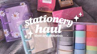 stationery haul ASMR  journal supplies from shein, aliexpress + organizing washi collection