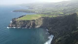 Azores : lookout point Miradouro de Santa Iria (São Miguel) - by drone