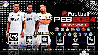 eFOOTBALL PES 2024 PPSSPP BRASILEIRO SÉRIE A - COPA AMÉRICA CÂMERA PS4  LIBERTADORES 24