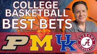 Friday College Basketball Picks | Kentucky vs Alabama | Purdue vs Michigan | CBB Bets 3/14/25