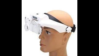 Headband Magnifier Glass with LED Light افضل عدسة مكبرة مع الانارة