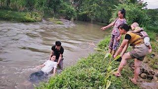 The ex-husband's fiancée suddenly fell into the stream