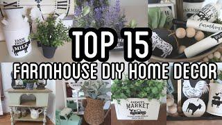 TOP 15 FARMHOUSE DIYS 2020 | FARMHOUSE HOME DECOR DIY | DOLLAR TREE AND THRIFTED DIYS