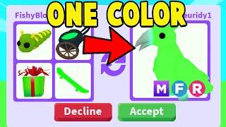 Trading ONE COLOR in Adopt Me.. (Impossible)