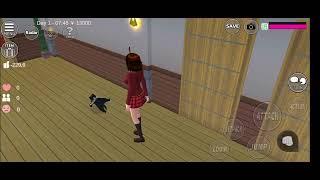 Sakura School Sim:How to make the cat breakdance!