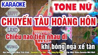 Chuyến Tàu Hoàng Hôn Karaoke Nhạc Sống Tone Nữ Beat Chuẩn Dễ Hát  Nhạc Sống Trần Văn