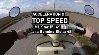 2012 LML Star 151 4S TOP SPEED / ACCELERATION (Genuine Stella 4S)