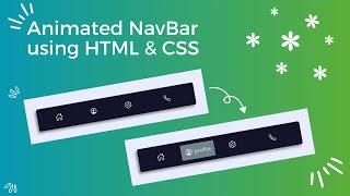 Animated Navbar using HTML CSS | Navigation Bar |