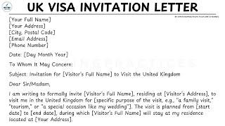 LETTER TEMPLATE How To Write A UK Visa Invitation Letter Step by Step Guide Writing Practices