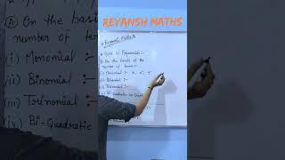 Types of polynomial | Defination and various types| LINEAR , QUADRATIC AND CUBIC | #shorttrick #math