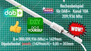 DIY: DAB+ Antenne selber bauen - 6dB Gewinn #DIY #digitalradio