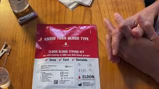 How to test for your Blood Type - using an Eldon Card Typing Kit