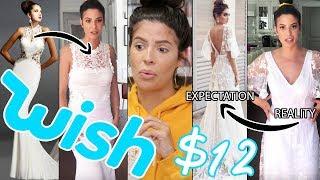 I TRIED ON WEDDING DRESSES FROM WISH!!