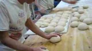 Slow motion bread shaping