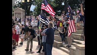 Noisy Black Lives Matter supporters crash Pro Police rally at Civic Center Park, bring it to an end