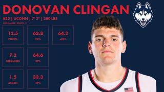 Donovan Clingan - 2024 NBA Draft Scouting Highlights - UConn