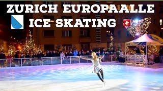 Ice skating at Zurich Europaallee