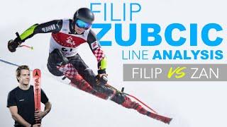 Filip Zubcic Vs Zan Kranjec World Cup skiing analysis - Santa Caterina