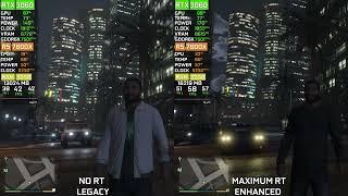 Grand Theft Auto 5 Legacy NO RT vs Enhanced MAX RT Visual Quality & Loading Time Comparison Tested