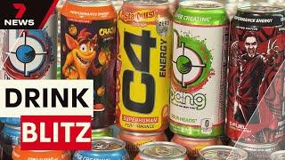 Energy drinks loaded with extreme amounts of caffeine seized from SA shops | 7NEWS