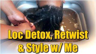 LOC DETOX, RETWIST, & STYLE WITH ME