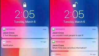how to hide messages on lock screen iphone