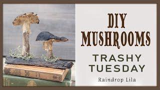 DIY Mushrooms #trashytuesday #recycledcrafts