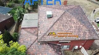 Before & After of Roof Restoration Work - Melbourne Quality Roofing