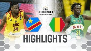 Congo DR  v Mali  | Highlights | FIBA AfroBasket 2025 Qualifiers