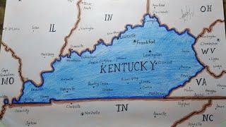 How to draw Kentucky map easy SAAD