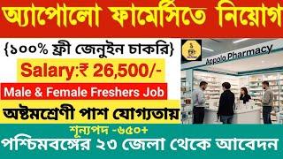 অ্যাপোলো ফার্মাসিতে বিরাট নিয়োগ ||apollo pharmacy job vacancy 2025||  apollo pharmacy jobs 2025 ||