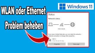 WLAN oder Ethernet verfügt über keine gültige IP Konfiguration Fehler beheben in Windows 11