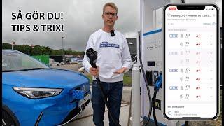 Så snabbladdar du elbilen | Laddkort, app och betalkort | Några tips!