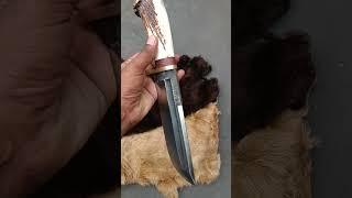 Making A Stag/Antler Horn Bowie Knife #shorts #knife #handmade #making