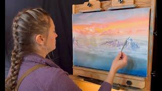 Pallet Knife Special: “In the Clouds” Oil Painting Tutorial by Kaylee Rakowski