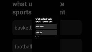 What is your faviroute sports?