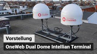 OneWeb Dual Dome Intellian Terminal für LEO Breitband Satelliteninternet präsentiert von ⟁ Qntrol